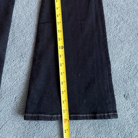 Banana Republic Premium Denim Dark Wash High Rise Flare Jeans waist 29 - Picture 2 of 9